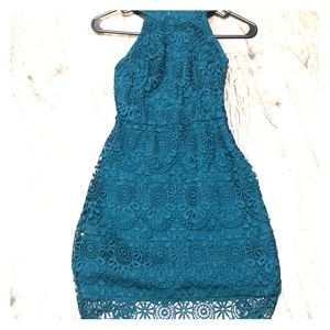 XS, Green Lace Dress